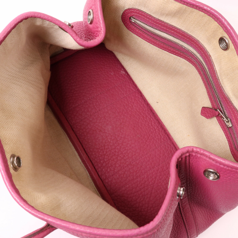 HERMES Negonda皮革Garden Party TPM銀扣手挽袋Tosco-4