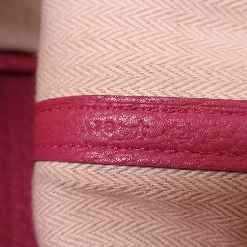 HERMES Negonda皮革Garden Party TPM銀扣手挽袋Tosco-6