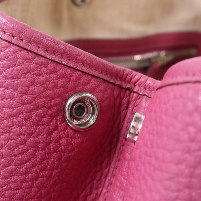 HERMES Negonda皮革Garden Party TPM銀扣手挽袋Tosco-7