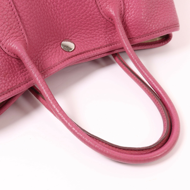 HERMES Negonda皮革Garden Party TPM銀扣手挽袋Tosco-8