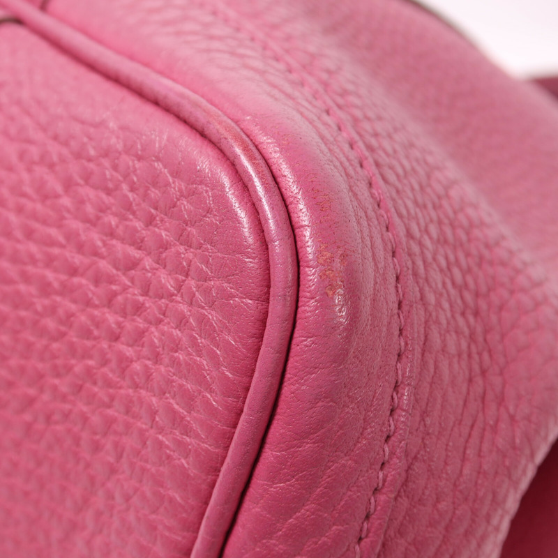 HERMES Negonda皮革Garden Party TPM銀扣手挽袋Tosco-10