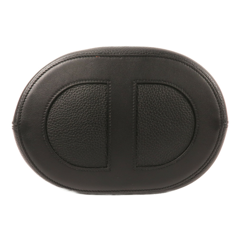 HERMES Clemence 皮革In the loop 23 手挽袋Noir-4