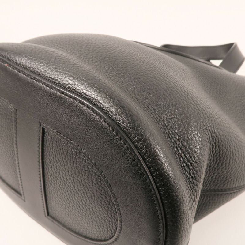 HERMES Clemence 皮革In the loop 23 手挽袋Noir-5