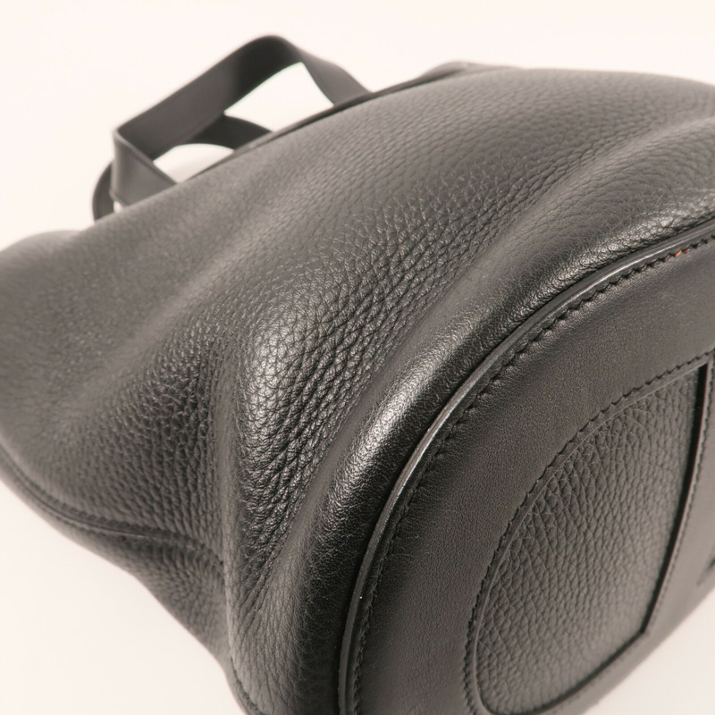 HERMES Clemence 皮革In the loop 23 手挽袋Noir-6
