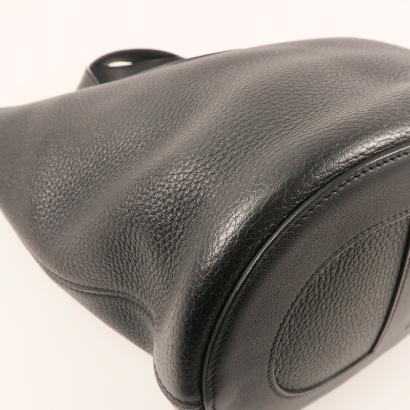 HERMES Clemence 皮革In the loop 23 手挽袋Noir-8