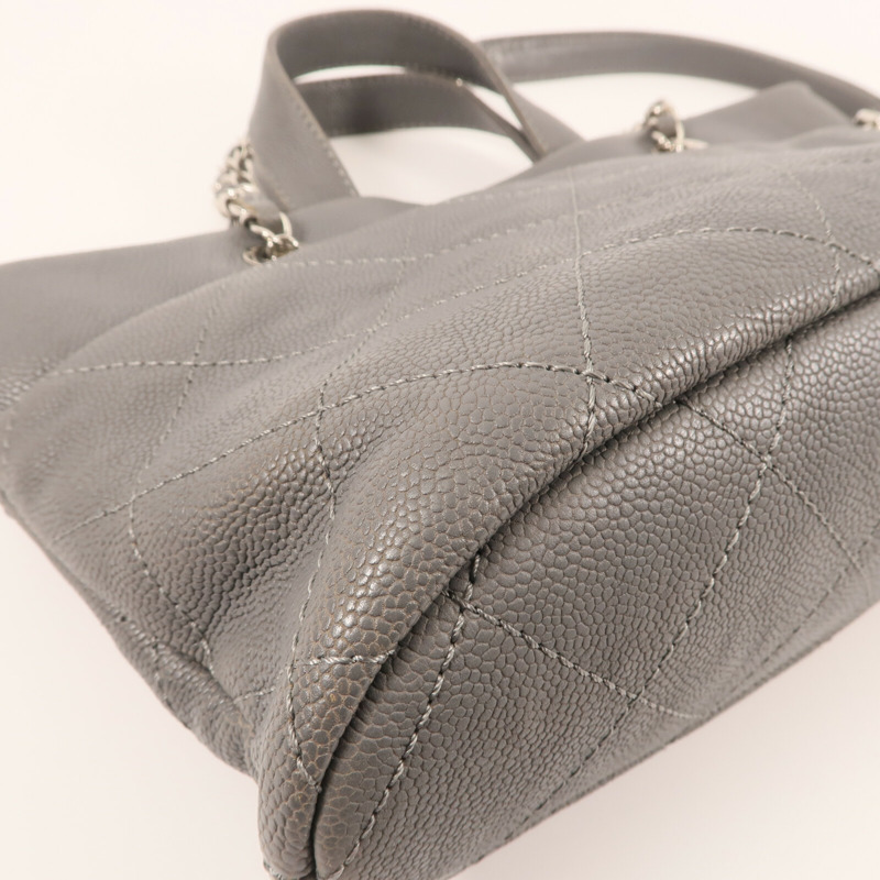 CHANEL 牛皮皮革Shoulder Bag銀扣手挽肩背兩用袋-8