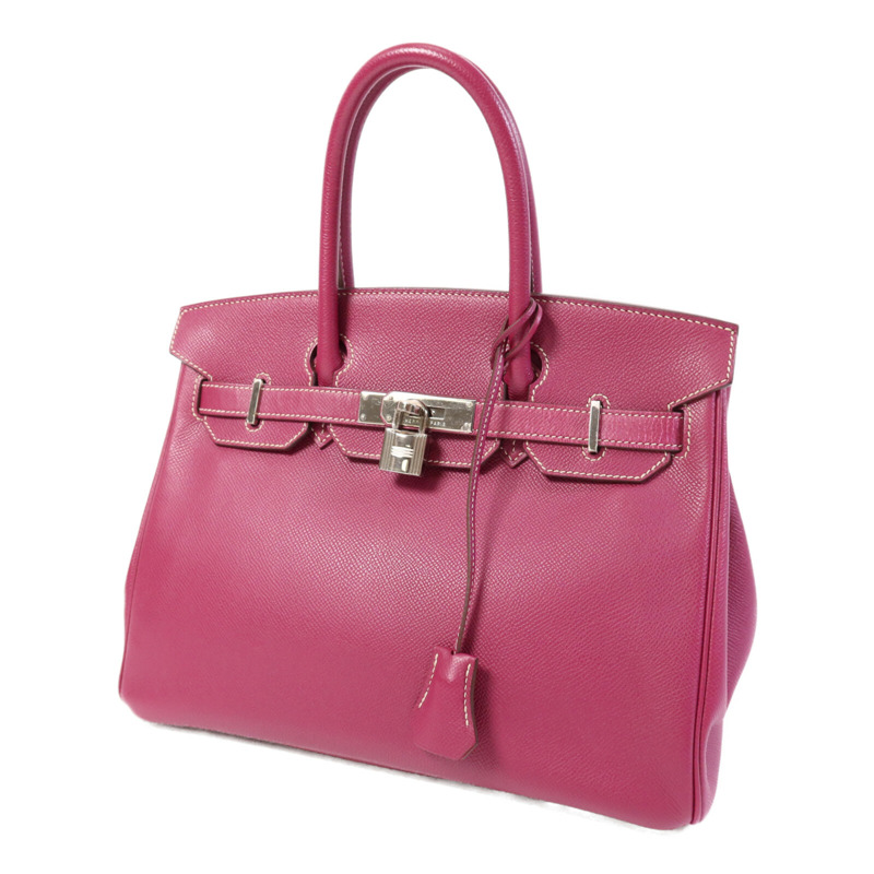 HERMES Epsom皮革Birkin 30銀扣手挽袋Tosca/Rose Tyrien-2