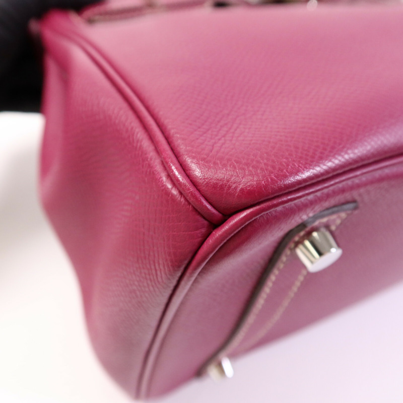 HERMES Epsom皮革Birkin 30銀扣手挽袋Tosca/Rose Tyrien-11