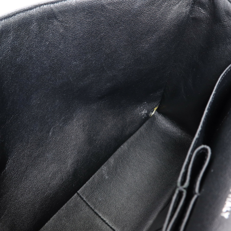 CHANEL 牛皮皮革Large Classic銀扣鏈帶肩背袋-16