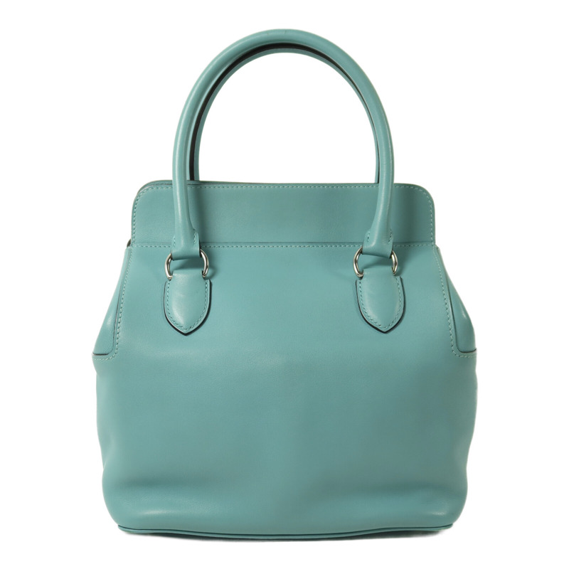 HERMES Swift皮革Tool Box 20銀扣手挽肩背兩用袋Bleu Atoll-1