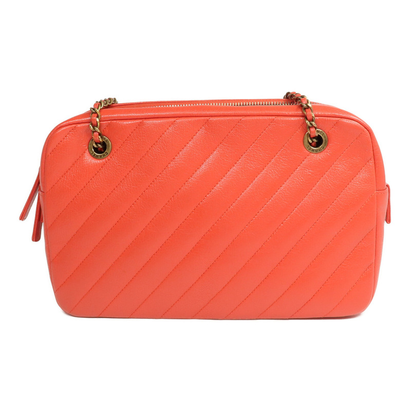 CHANEL 牛皮皮革Camera Bag金扣鏈帶肩背袋-1