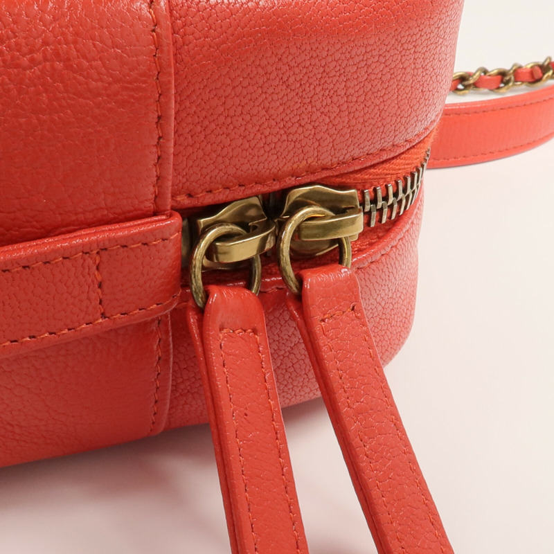 CHANEL 牛皮皮革Camera Bag金扣鏈帶肩背袋-9