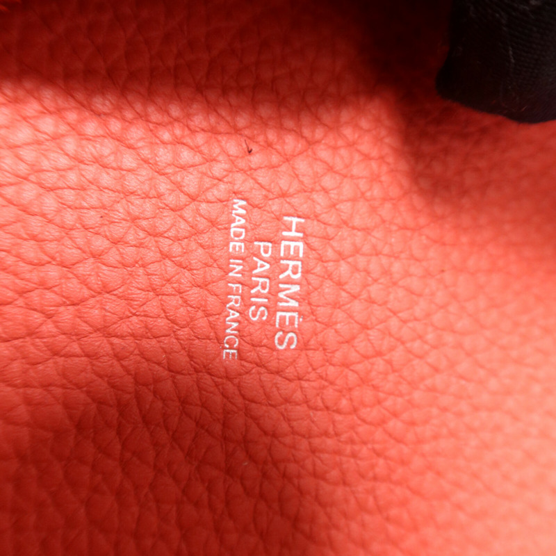 HERMES Clemence皮革Picotin MM銀扣手挽袋Rose Texas-5