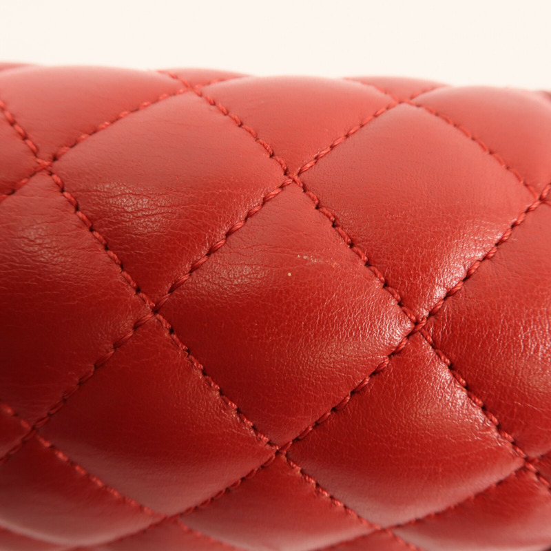 CHANEL 牛皮皮革Boy 25銀扣鏈帶肩背袋-11