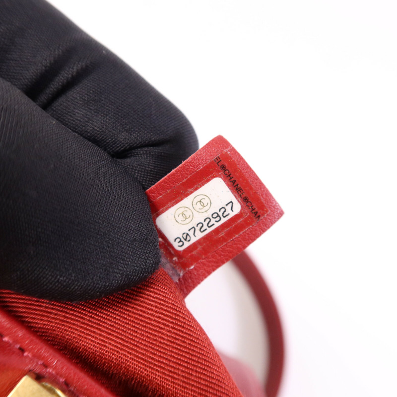 CHANEL 羊皮皮革Bucket Bag金扣鏈帶手挽肩背兩用袋-7