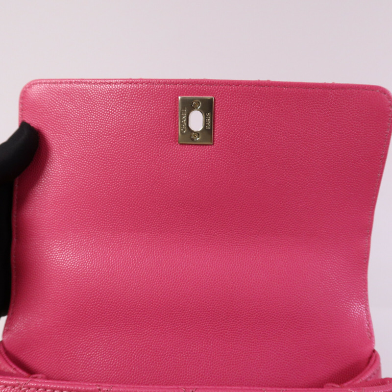 CHANEL 牛皮皮革Coco Handle金扣鏈帶手挽肩背兩用袋-15