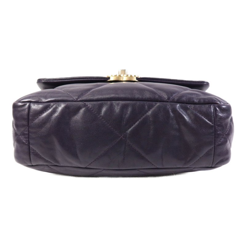 CHANEL 牛皮皮革Chanel 19 Small金扣鏈帶手挽肩背兩用袋-3