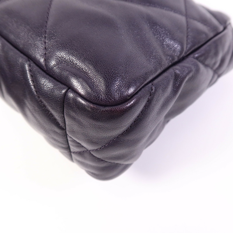 CHANEL 牛皮皮革Chanel 19 Small金扣鏈帶手挽肩背兩用袋-12