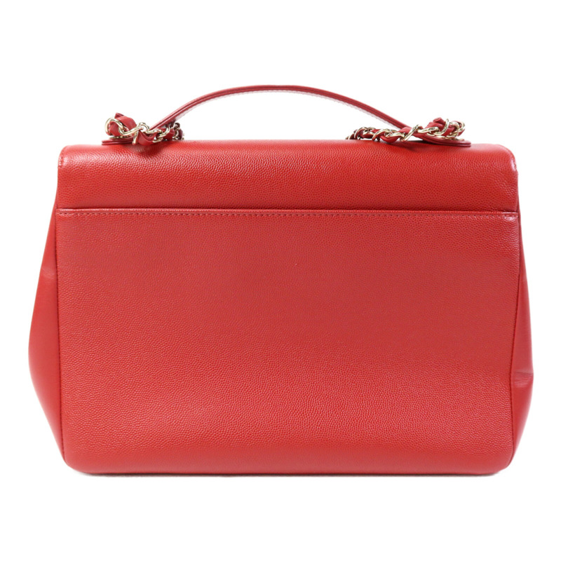 CHANEL 牛皮皮革Business Afffinity Flap Bag金扣手挽肩背兩用袋-1