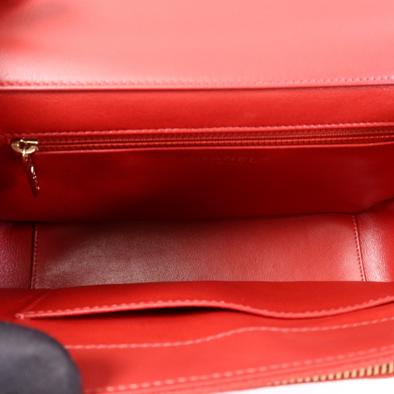 CHANEL 牛皮皮革Business Afffinity Flap Bag金扣手挽肩背兩用袋-4