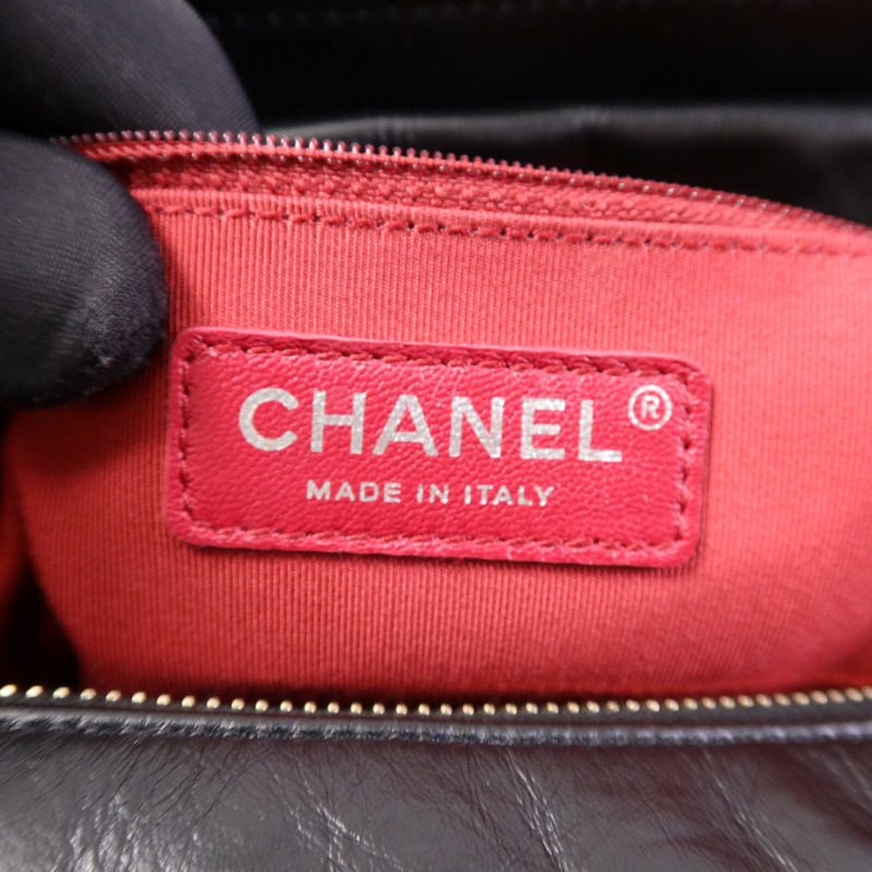 CHANEL 羊皮皮革Gabrirlle Large鏈帶肩背袋-5