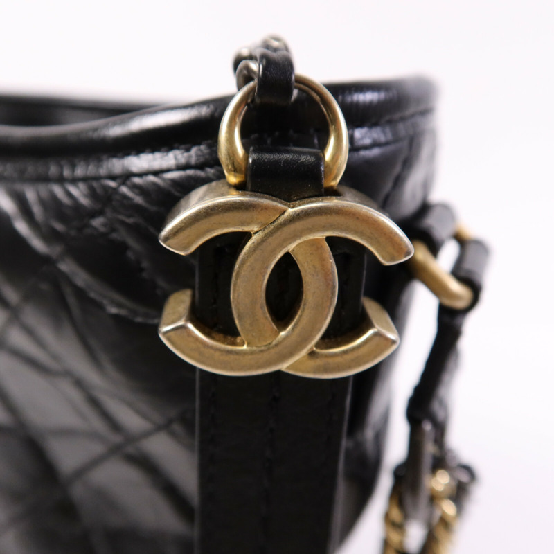 CHANEL 羊皮皮革Gabrirlle Large鏈帶肩背袋-6