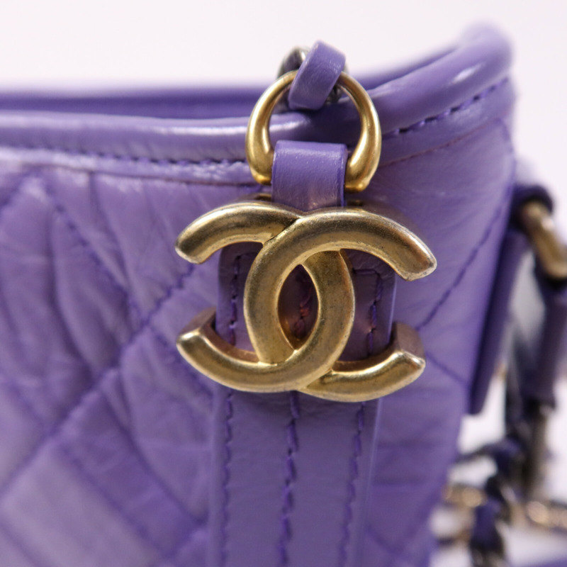 CHANEL 牛皮皮革Gabrielle Small鏈帶肩背袋-6