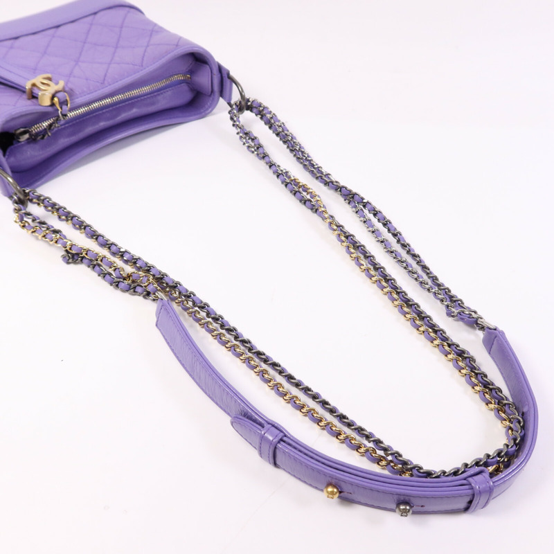 CHANEL 牛皮皮革Gabrielle Small鏈帶肩背袋-8