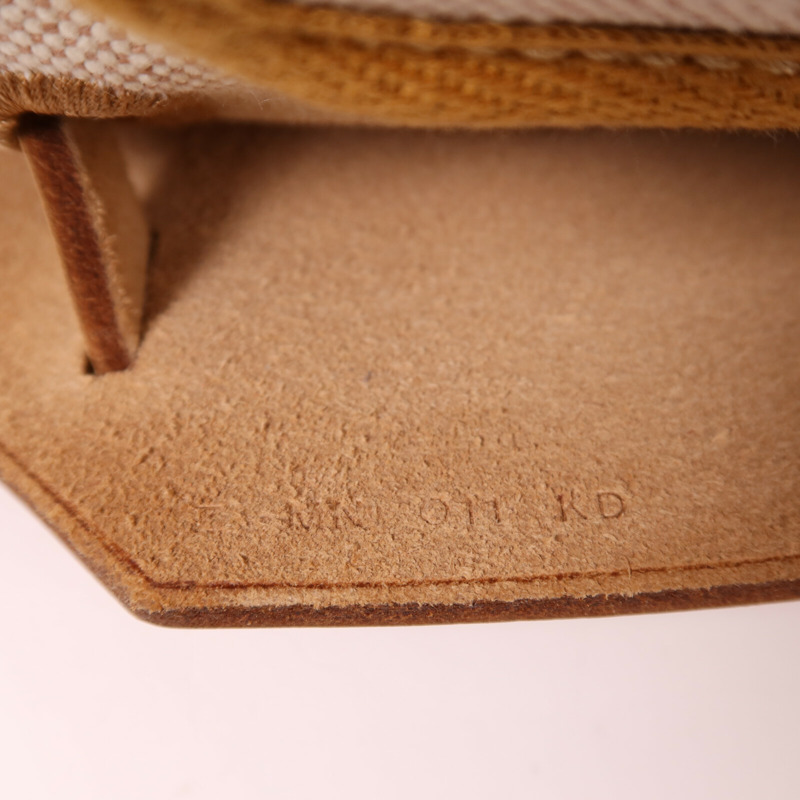 HERMES 帆布Herbag PM銀扣手挽肩背兩用袋Beige-7