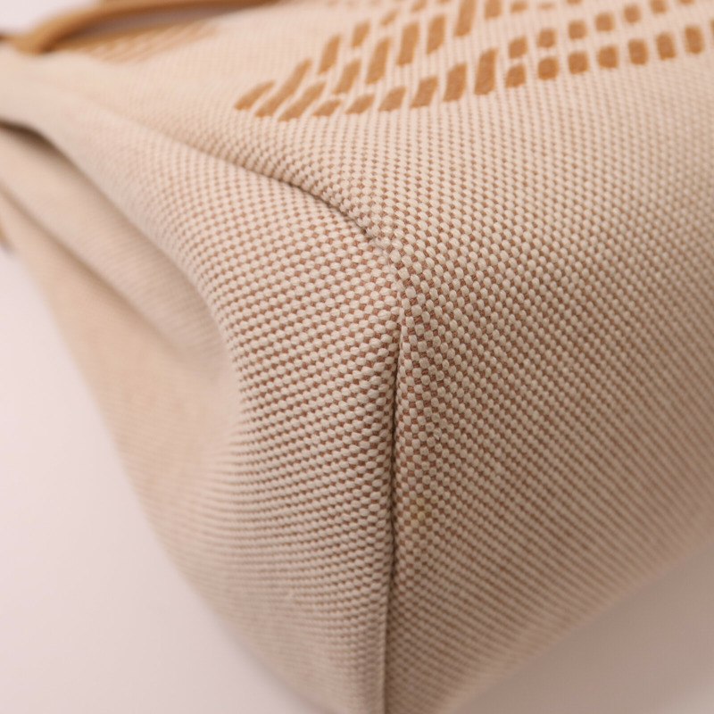 HERMES 帆布Herbag PM銀扣手挽肩背兩用袋Beige-11