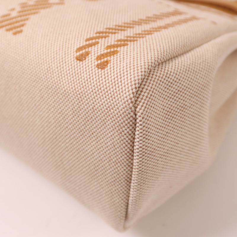 HERMES 帆布Herbag PM銀扣手挽肩背兩用袋Beige-12