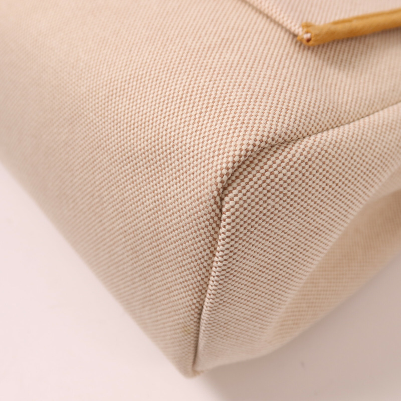 HERMES 帆布Herbag PM銀扣手挽肩背兩用袋Beige-14