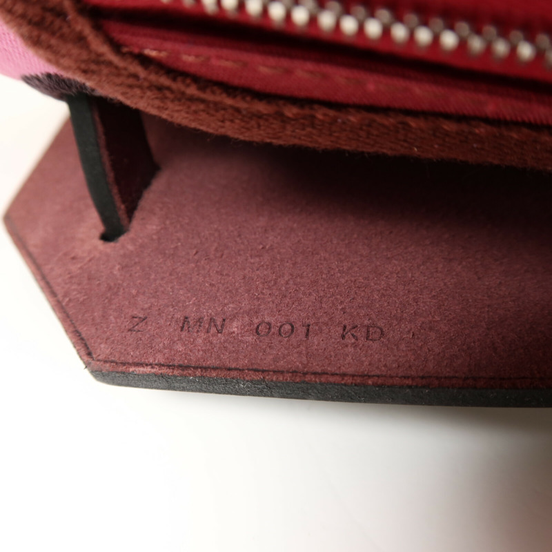 HERMES 帆布/Vache Hunter皮革Herbag PM銀扣手挽肩背兩用袋Bubble Gum/Rough H-6