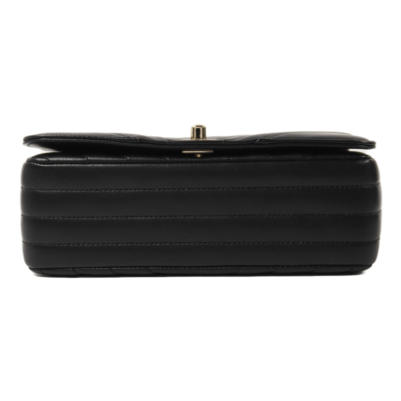 CHANEL 牛皮皮革Chain Shoulder金扣鏈帶肩背袋-3