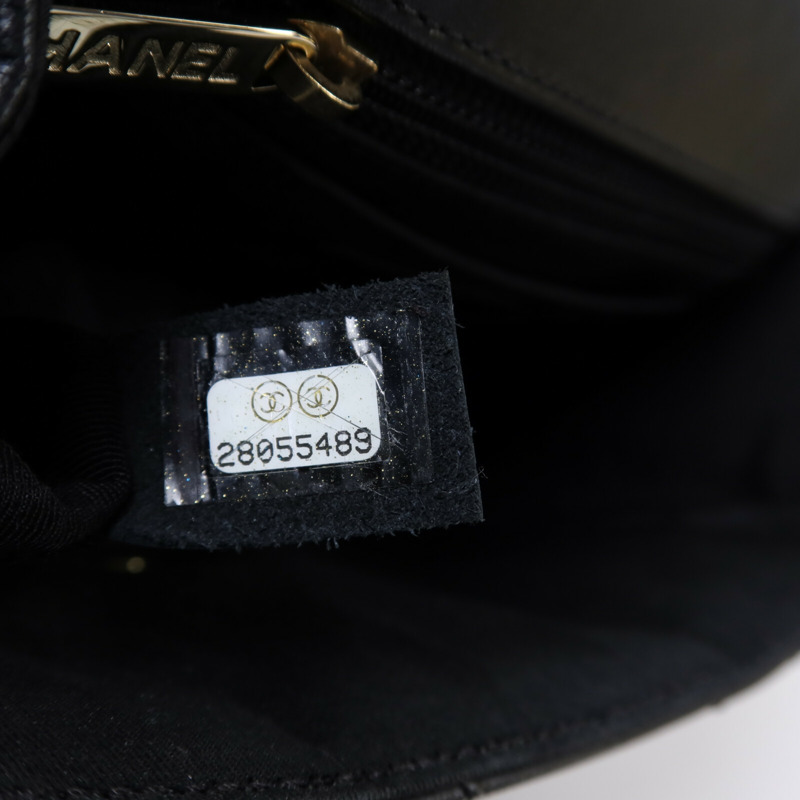 CHANEL 牛皮皮革Chain Shoulder金扣鏈帶肩背袋-6