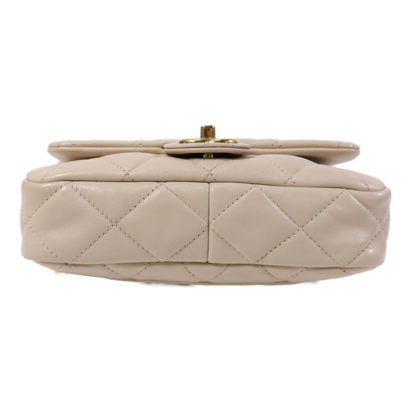 CHANEL 牛皮皮革Chain Shoulder金扣肩背袋-3