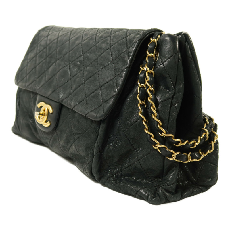 CHANEL 牛皮皮革Chain Shoulder金扣鏈帶肩背袋-2