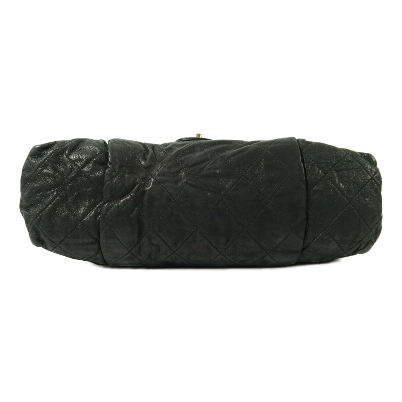 CHANEL 牛皮皮革Chain Shoulder金扣鏈帶肩背袋-3