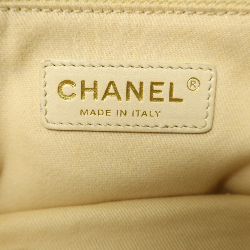 CHANEL 牛皮皮革Chain Shoulder金扣鏈帶肩背袋-5