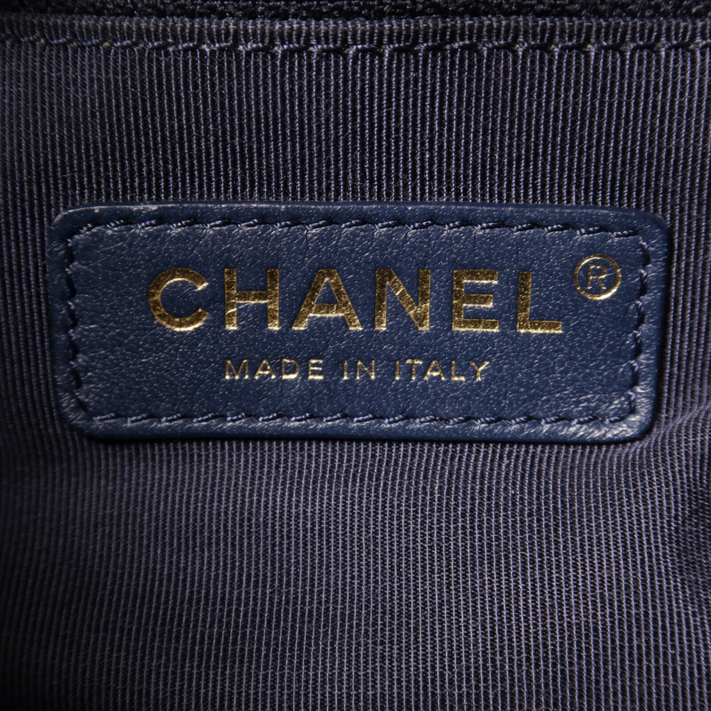 CHANEL 羊皮皮革Chain Shoulder金扣鏈帶肩背袋-5