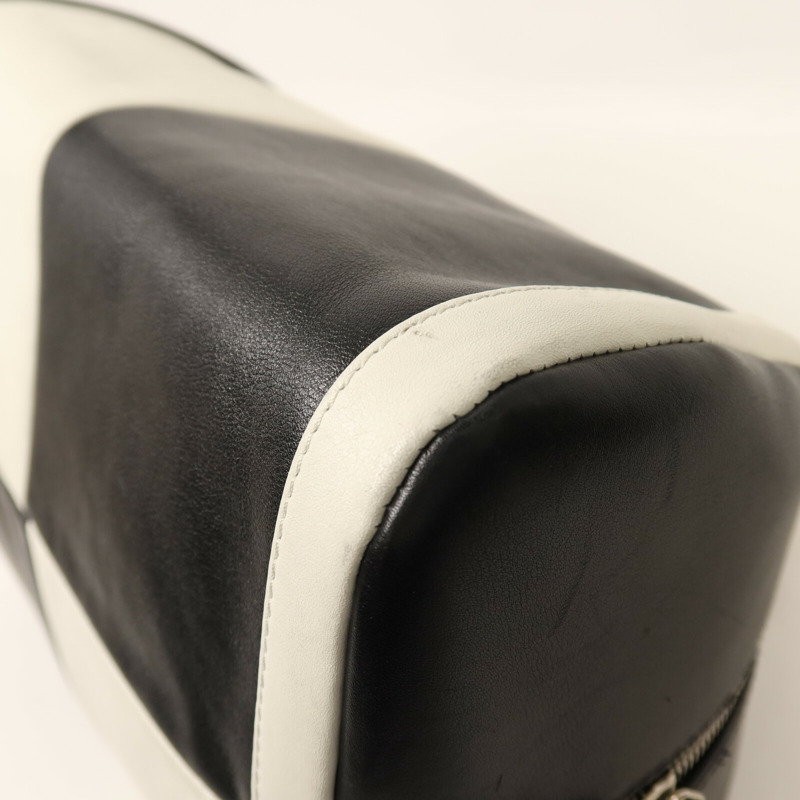 CHANEL 羊皮皮革Boston Bag銀扣鏈帶手挽袋-14