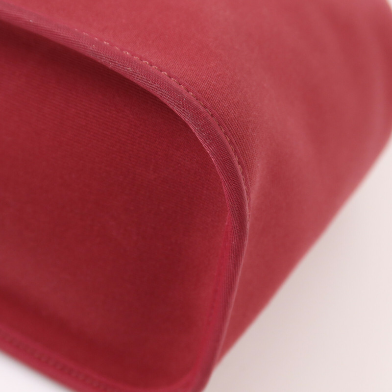 HERMES 帆布Cabag PM銀扣手挽肩背兩用袋Ruby-12