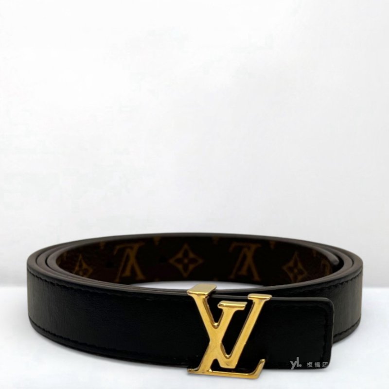 Y1979-LV皮帶 Iconic 雙面原花拼黑牛皮皮帶M0431V-0