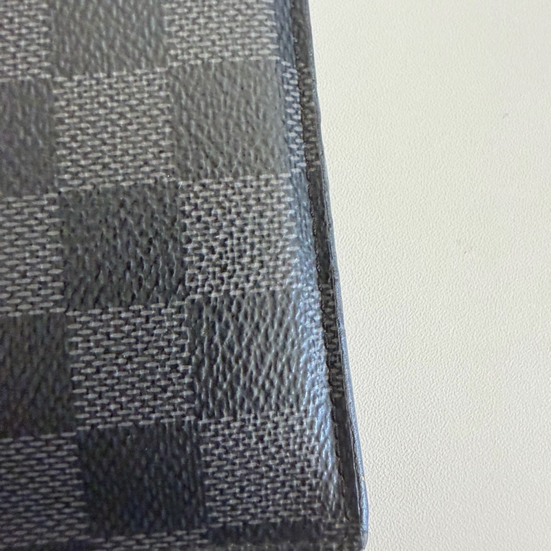 LV 棋盤格黑色老花卡夾零錢包-12