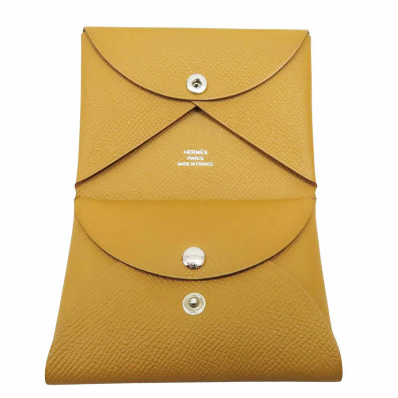 芝麻色 Epsom牛皮 Calvi Duo 卡夾 名片夾 B刻【HERMES 愛馬仕】-4