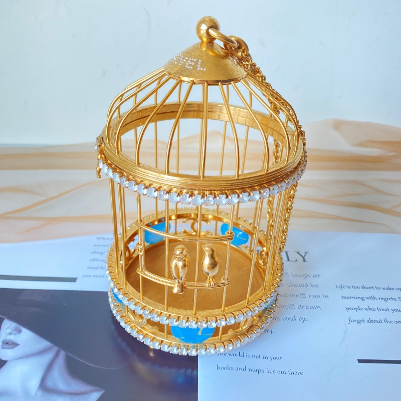 CHANEL Métiers d’art工坊系列 20Pre-Fall秋冬高定金絲雀鳥籠晚宴包-0