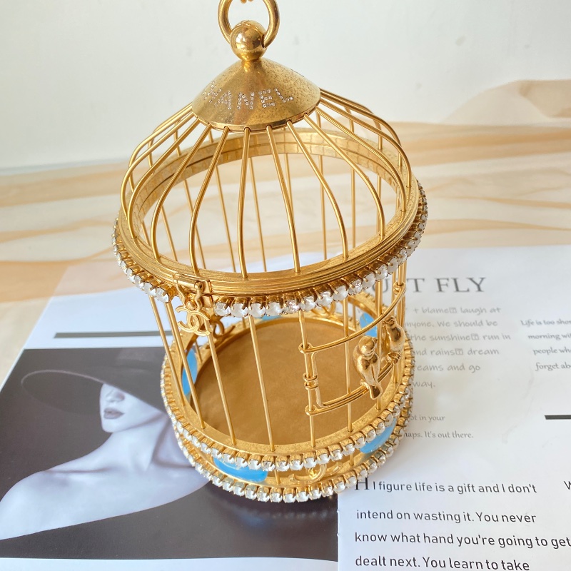 CHANEL Métiers d’art工坊系列 20Pre-Fall秋冬高定金絲雀鳥籠晚宴包-3