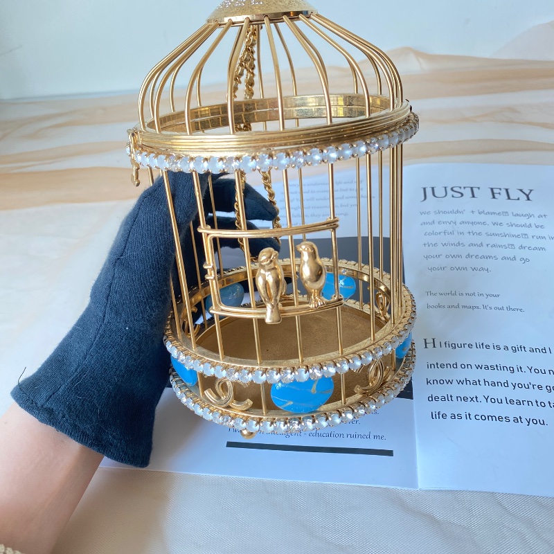 CHANEL Métiers d’art工坊系列 20Pre-Fall秋冬高定金絲雀鳥籠晚宴包-4