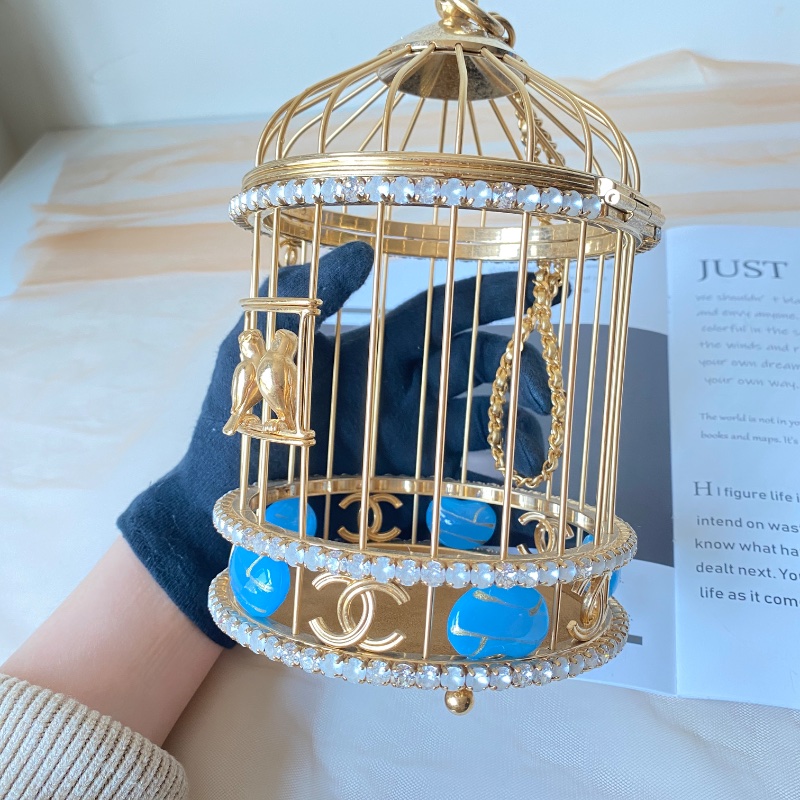 CHANEL Métiers d’art工坊系列 20Pre-Fall秋冬高定金絲雀鳥籠晚宴包-5