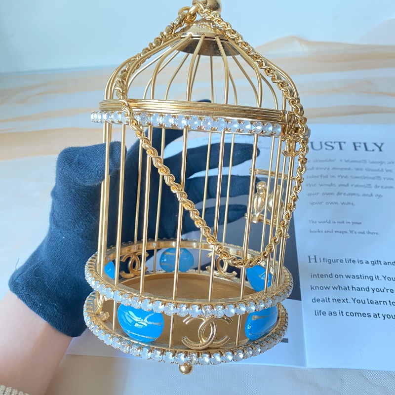 CHANEL Métiers d’art工坊系列 20Pre-Fall秋冬高定金絲雀鳥籠晚宴包-8